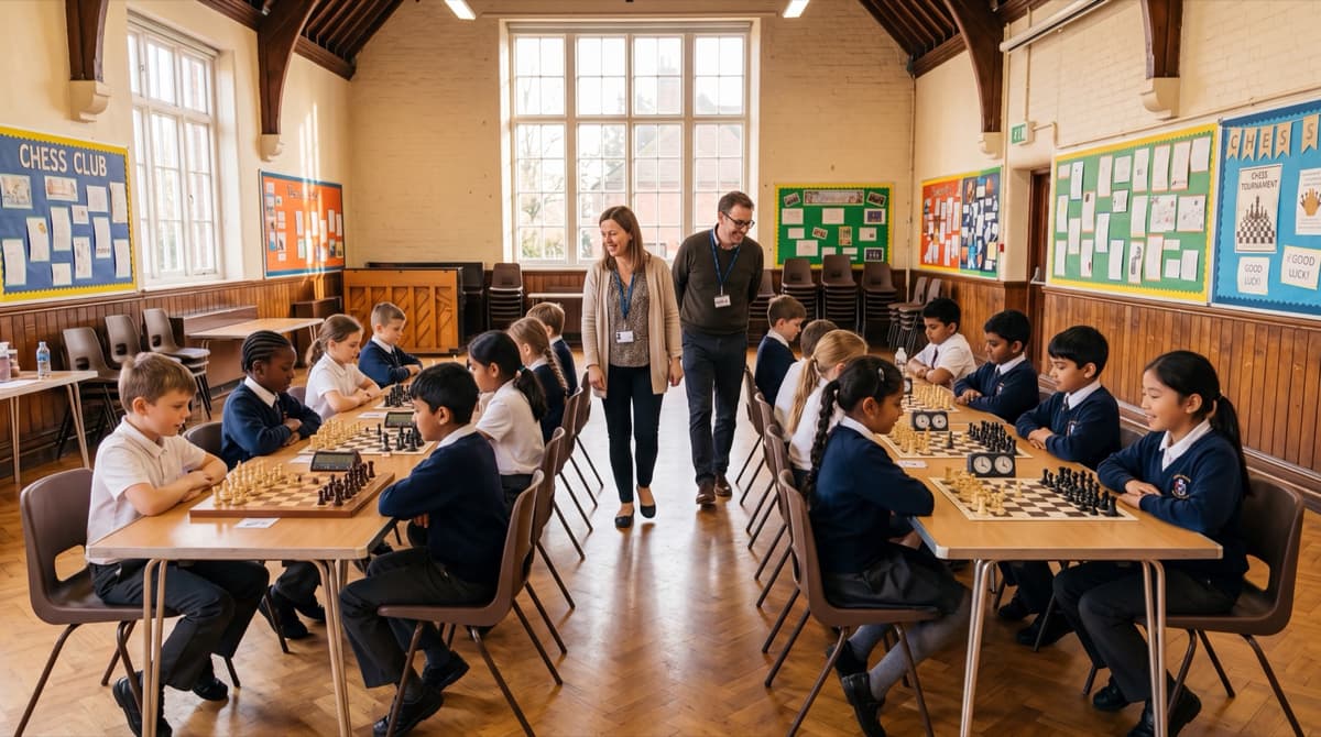 FPS Foundation chess club session in a primary school